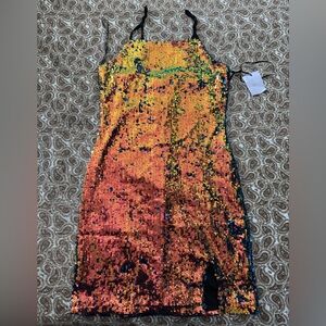 ZAFUL “Cami Rainbow Sequined Club Dress